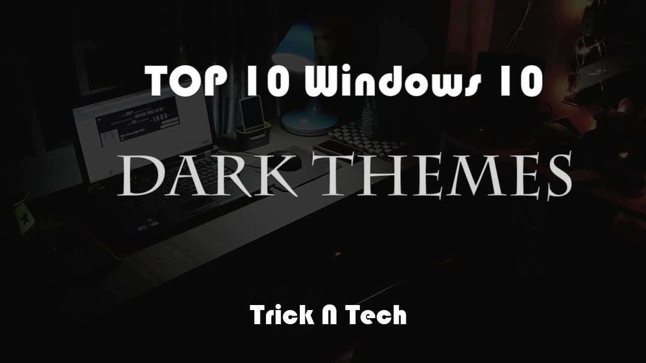 windows 10 dark theme with shiny icons